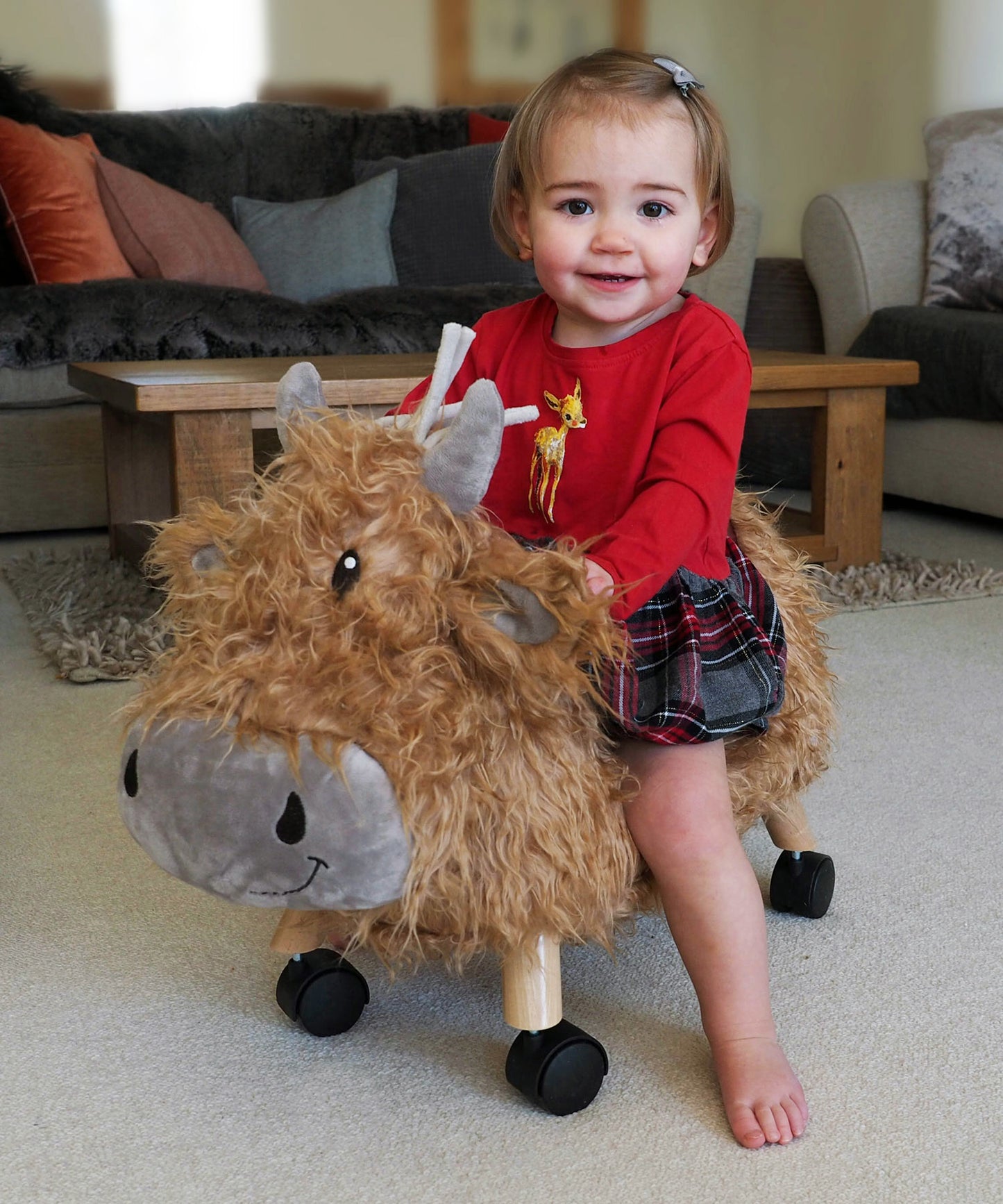 Hubert Highland Cow Ride On Toy