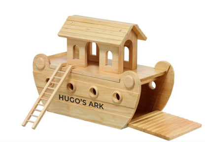 Wooden deluxe Noahs ark playset with colourful characters