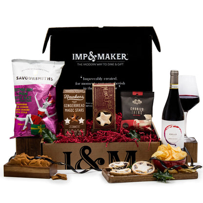 IMP&MAKER Christmas Red Wine and Treats Hamper