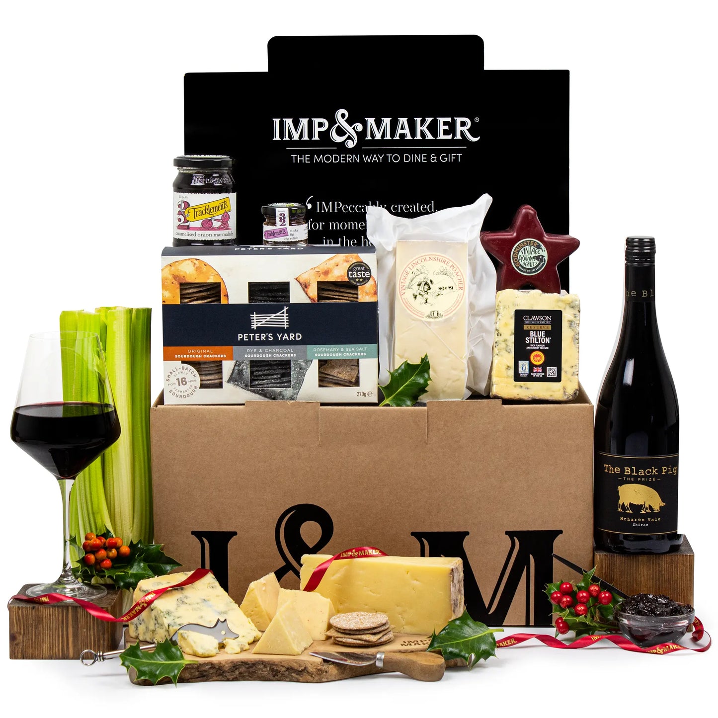 IMP&MAKER Signature Cheese and Shiraz Wine Hamper