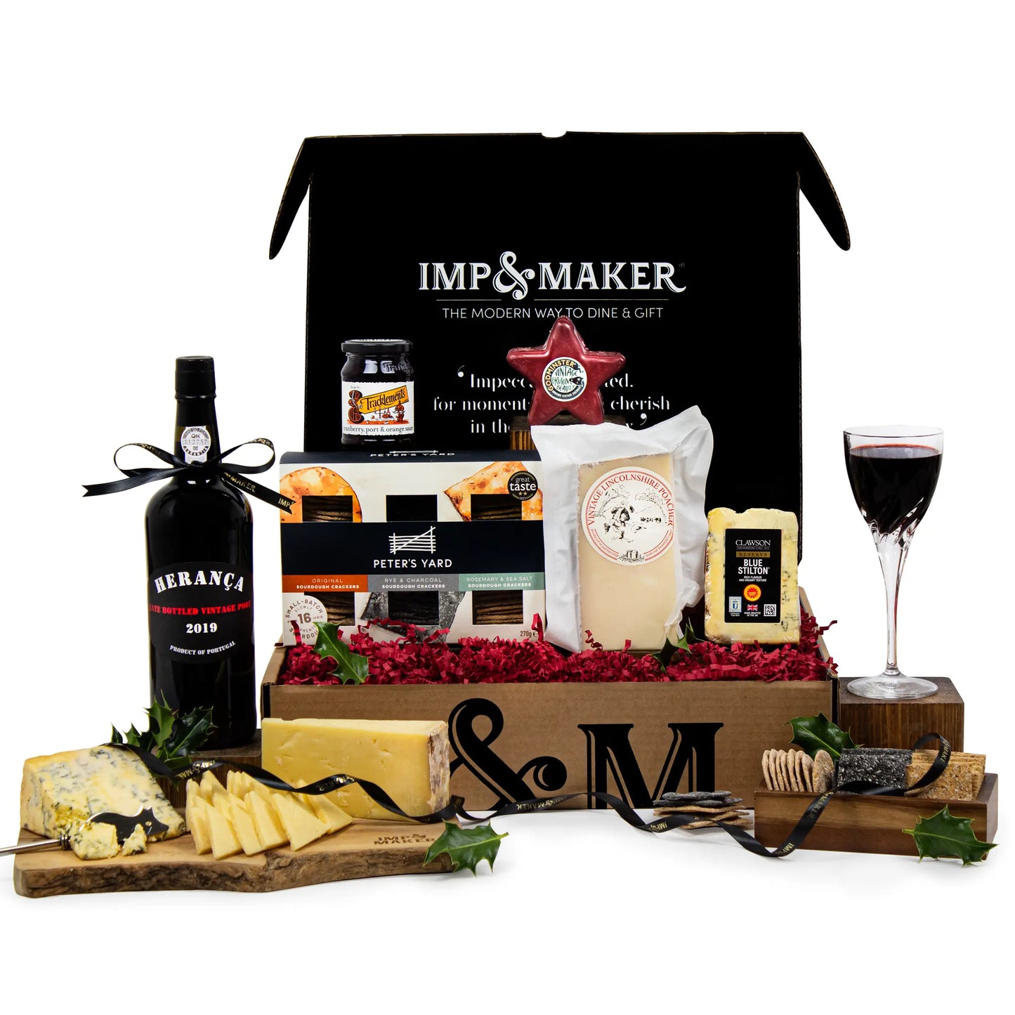 IMP&MAKER Signature Port and Cheese Hamper